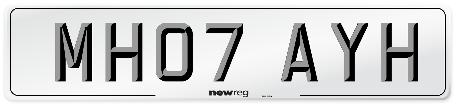 MH07 AYH Number Plate from New Reg